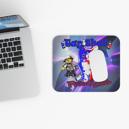 tag that - Mouse Pad (Rectangle) (grey-pink wave)