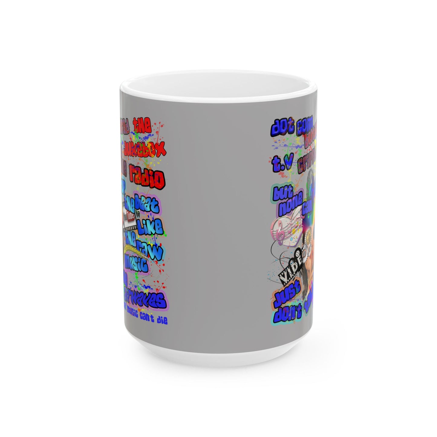 drop the beat - White Mug (light grey)