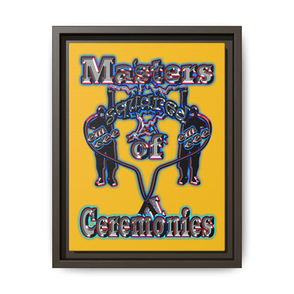 em cee squared - framed canvas art (yellow)