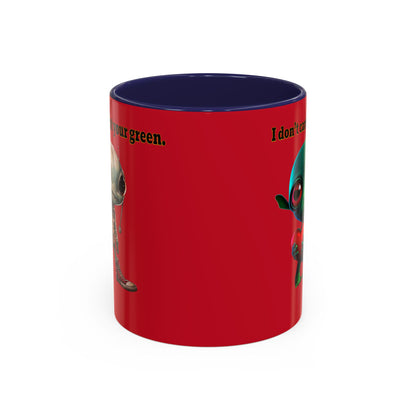I don't care that your grey - Accent Mug (dark red)