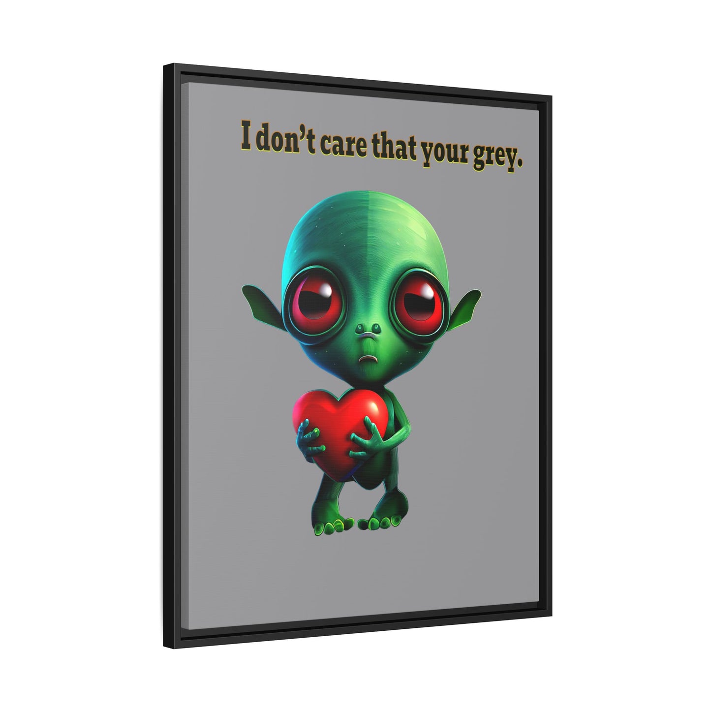 I don't care that your grey - framed canvas art (grey)