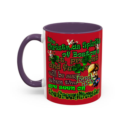 christmas spirits of boston - Accent Mug (dark red)