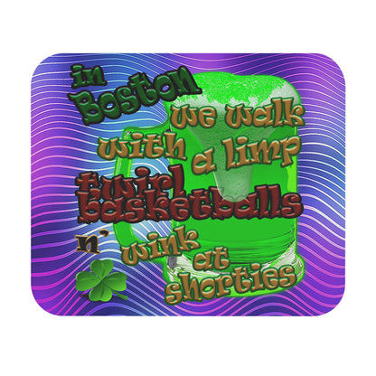 celtics logo - Mouse Pad (Rectangle) (purple wave)