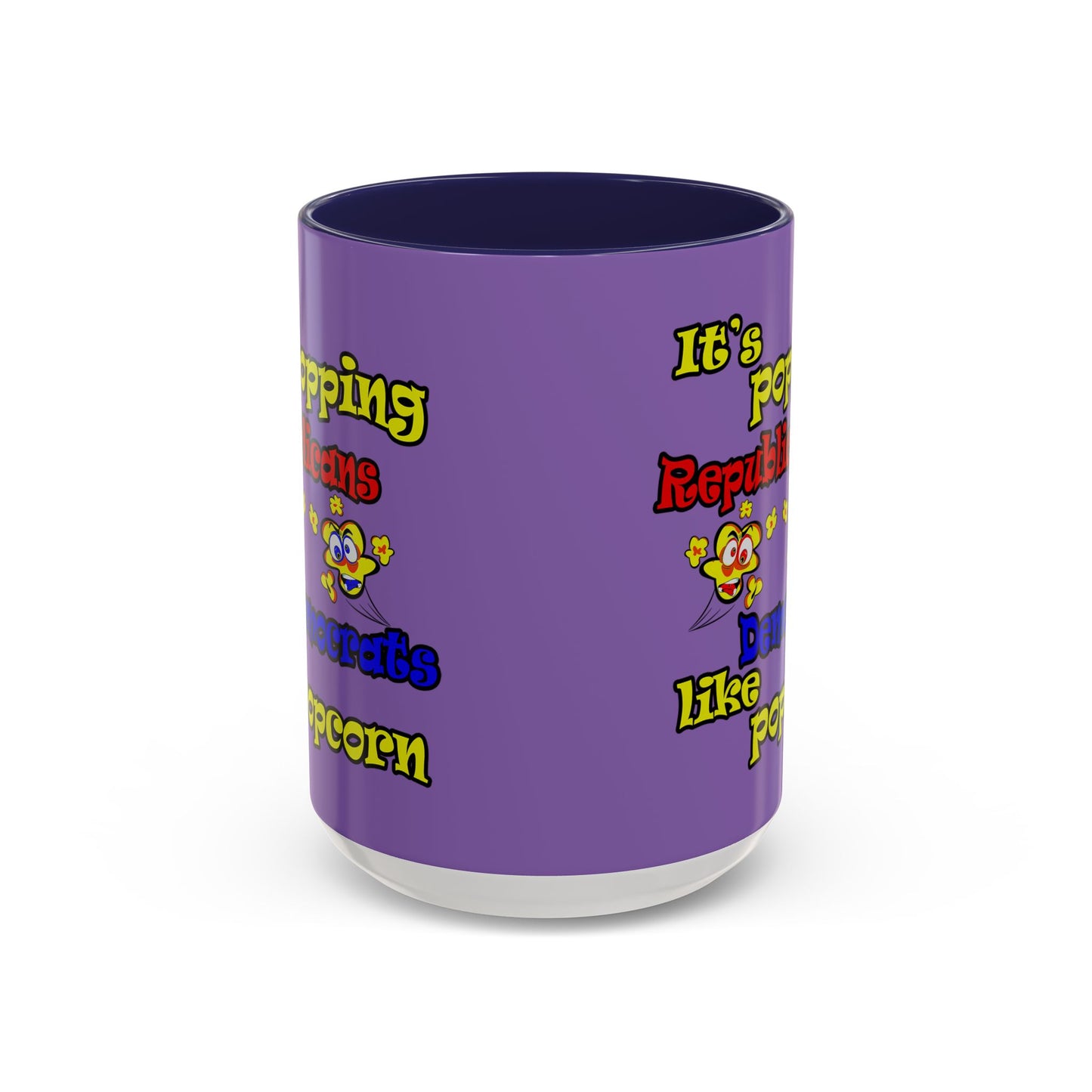 popping like popcorn - Accent Mug (light purple)