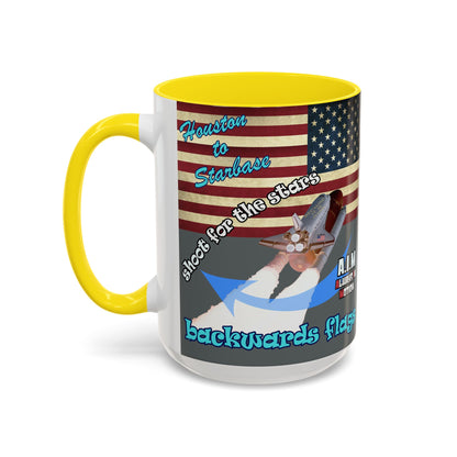 shoot for the stars - Accent Mug (dark grey)