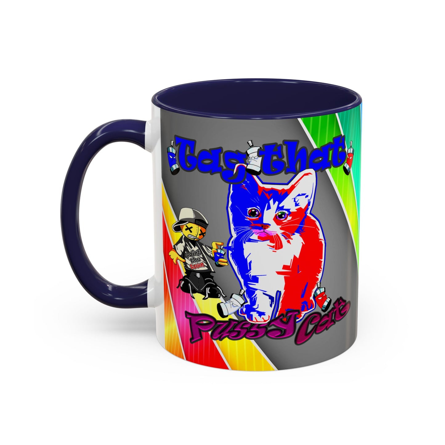 tag that - Accent Mug (rainbow split)