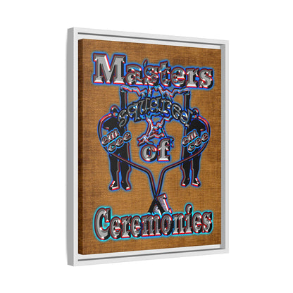 em cee squared - framed canvas art (brown papyrus)