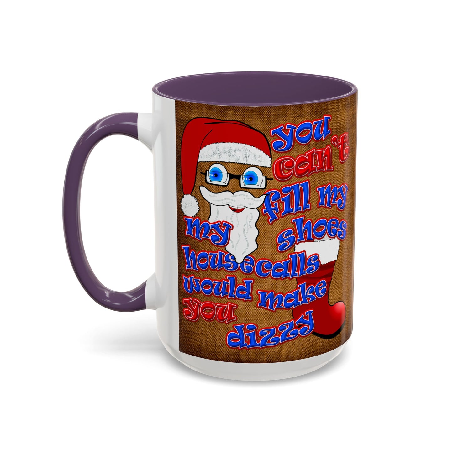santa's shoes - Accent Mug (brown papyrus)