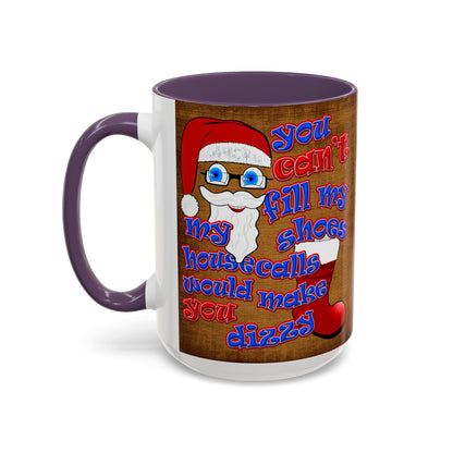 santa's shoes - Accent Mug (brown papyrus)