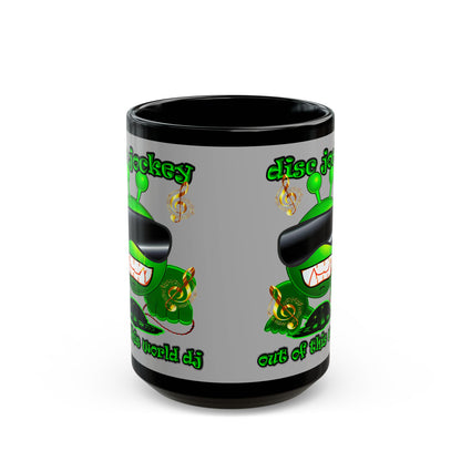 disc jockey - Black Mug (light grey)