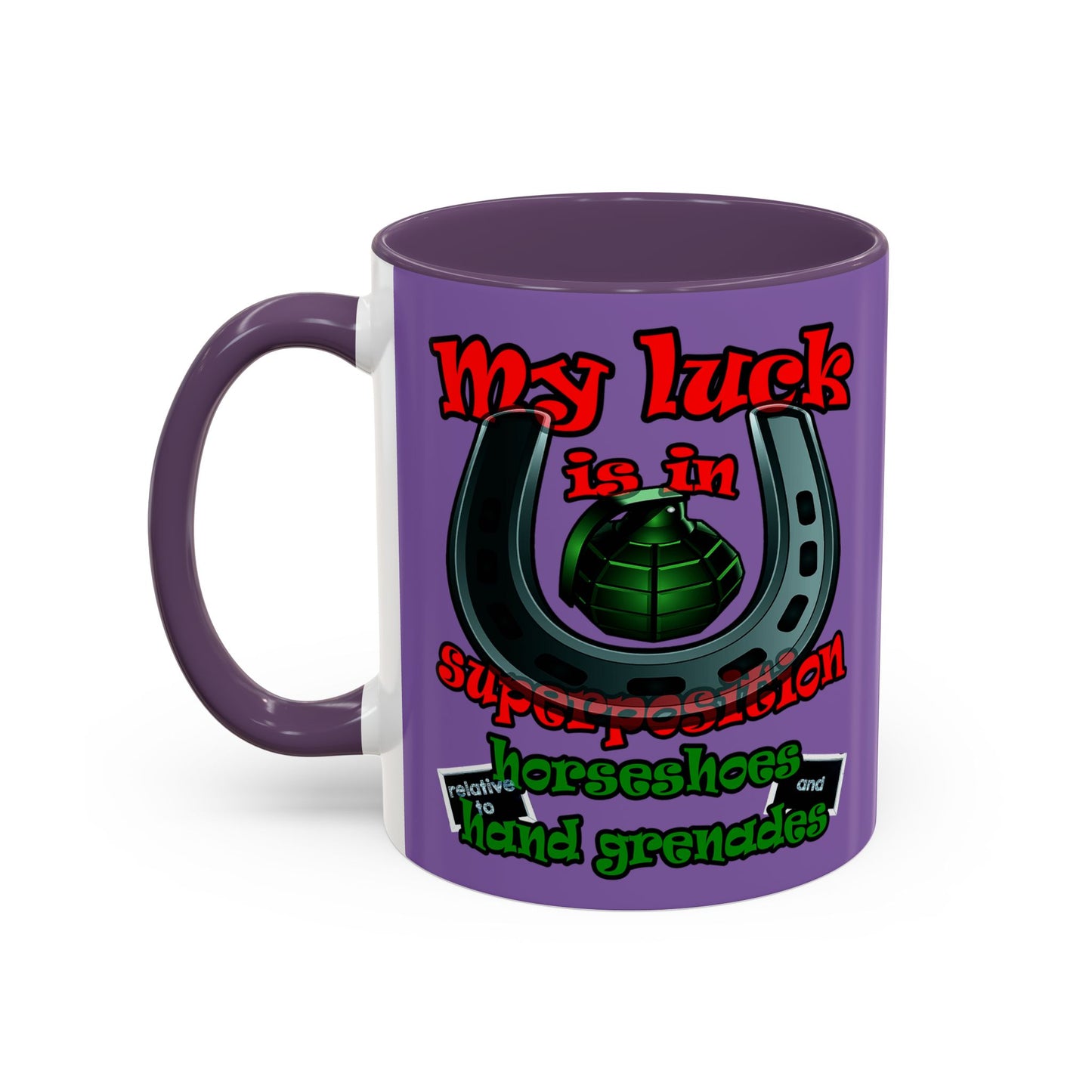my luck - Accent Mug (light purple)