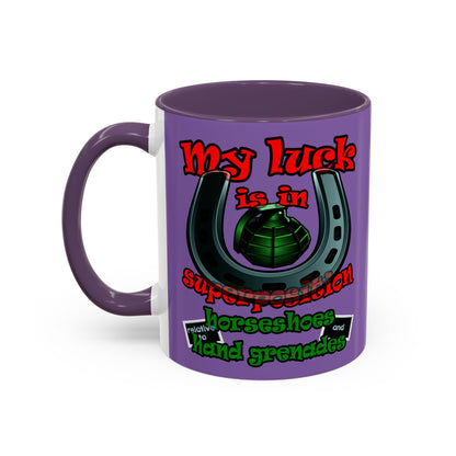 my luck - Accent Mug (light purple)