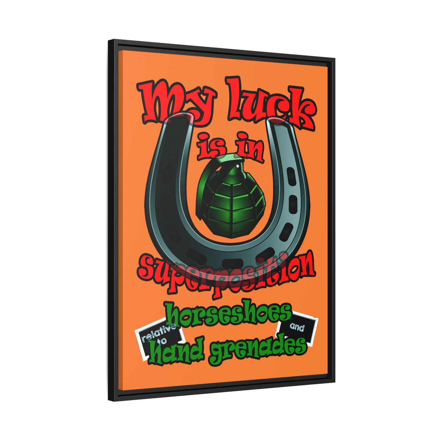 my luck - framed canvas art (crusta)
