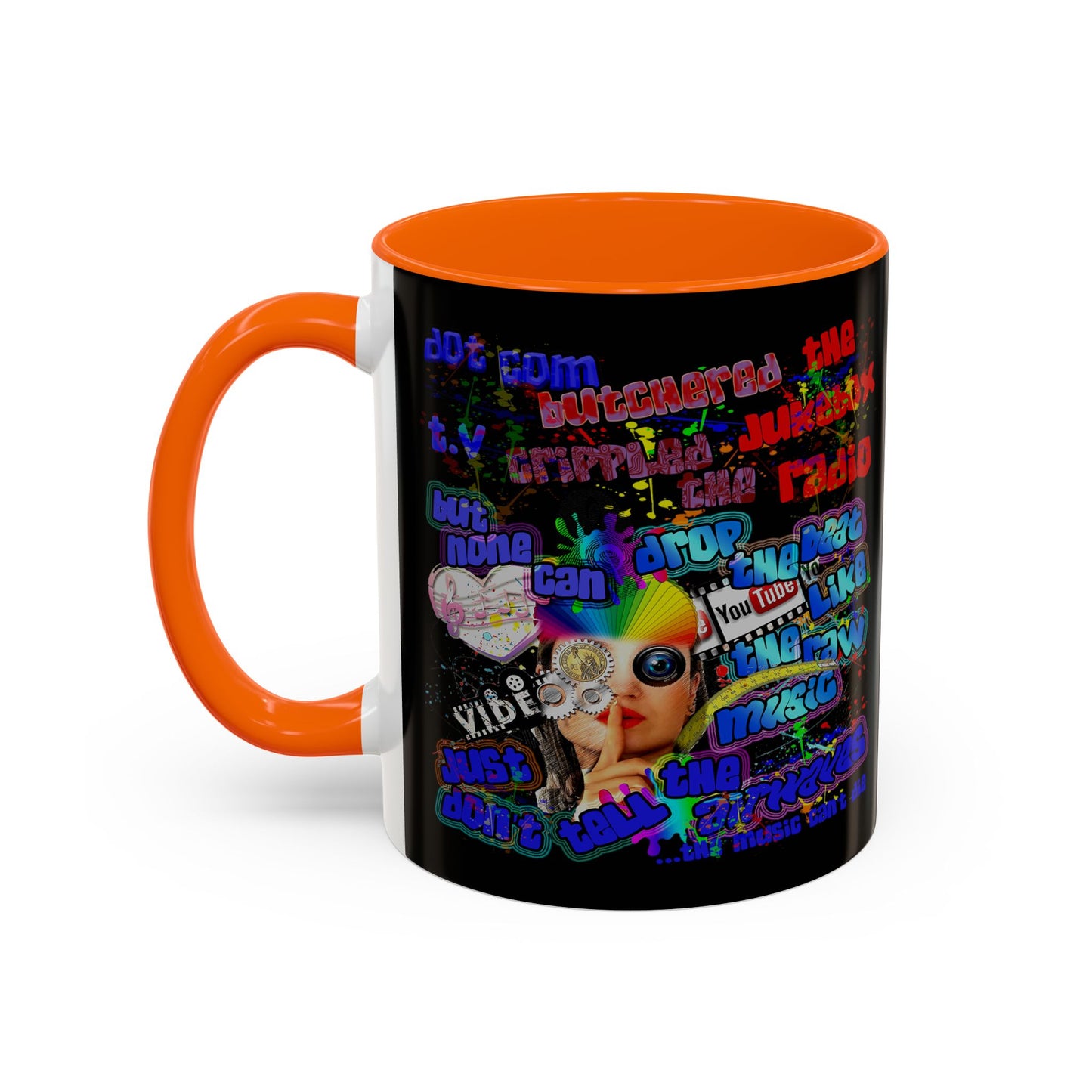 drop the beat - Accent Mug (black)