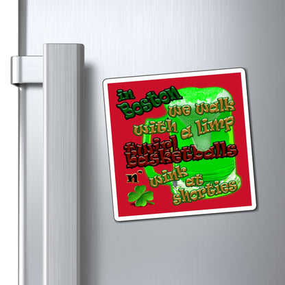 celtics logo - Magnets - (dark red)