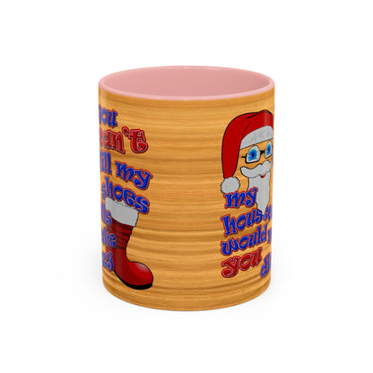 santa's shoes - Accent Mug (butterscotch wood finish)