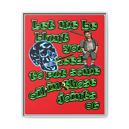 og - framed canvas art (red)