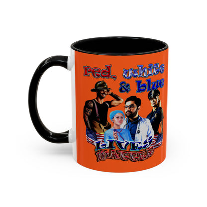 rw&b lives matter - Accent Mug (orange)