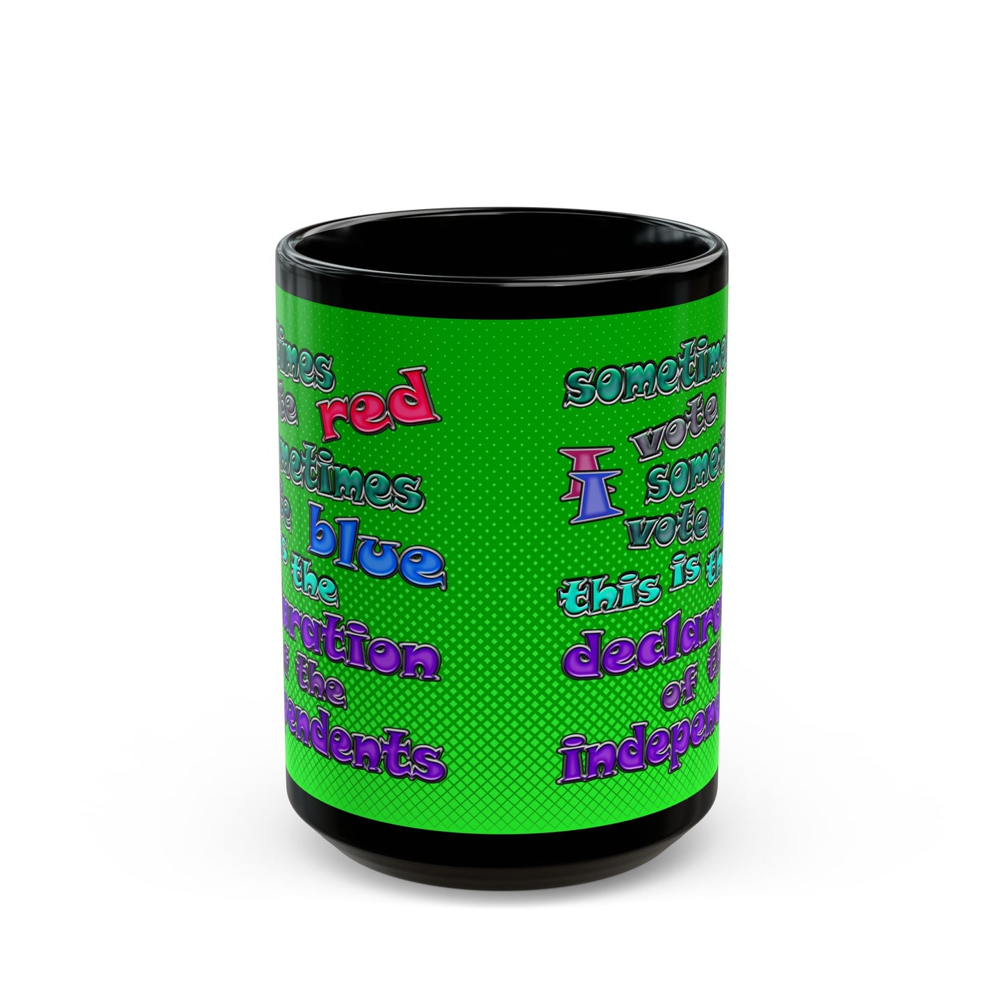 declaration of the independents - Black Mug (logo green)