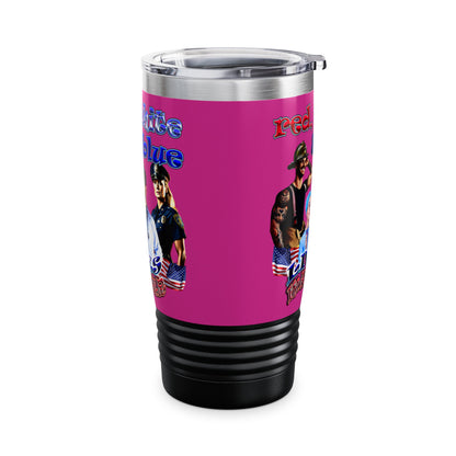 rw&b lives matter - Ringneck Tumbler, 20oz (pink)