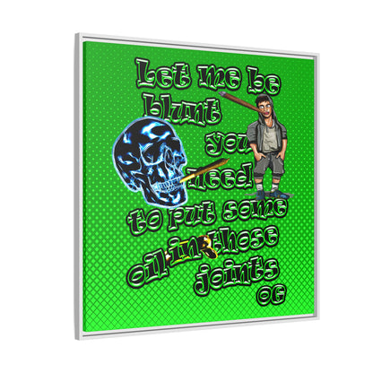 og - framed canvas art (logo green)