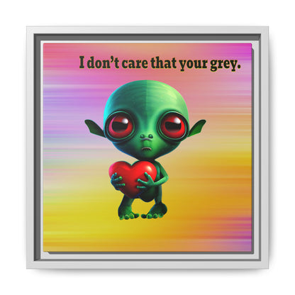 I don't care that your grey - framed canvas art (color blur)