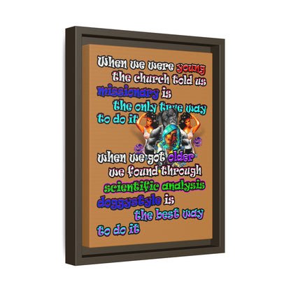 doggystyle - framed canvas art (light brown)