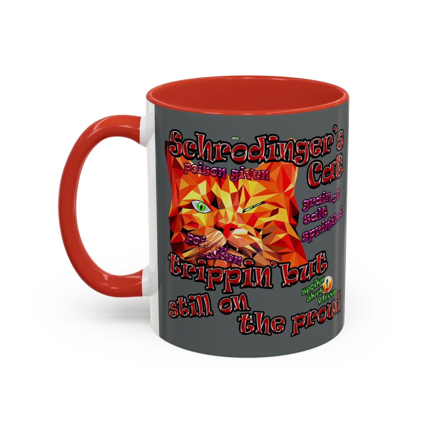 schrodinger's cat - Accent Mug (dark grey)