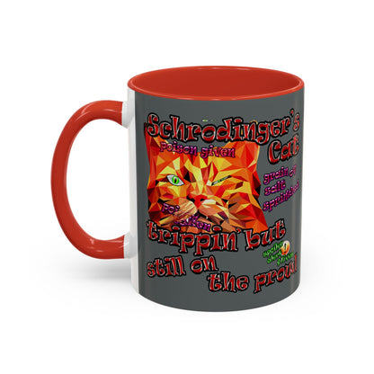 schrodinger's cat - Accent Mug (dark grey)