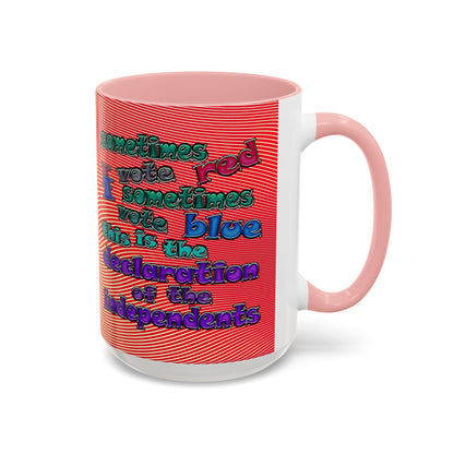 declaration of the independents - Accent Mug (yellow-orange wave)