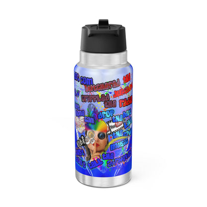 drop the beat - Gator Tumbler, 32oz  (blue-white wave)