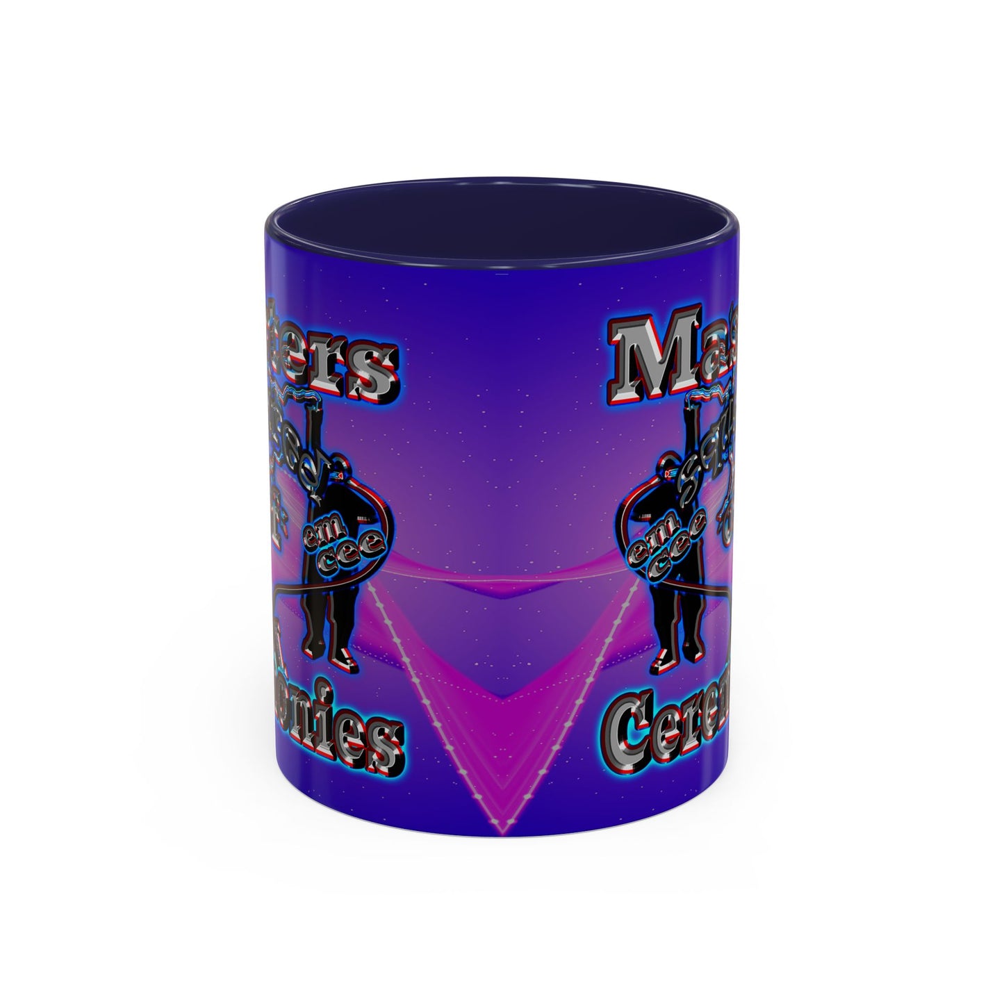em cee squared - Accent Mug (purple-pink wave)