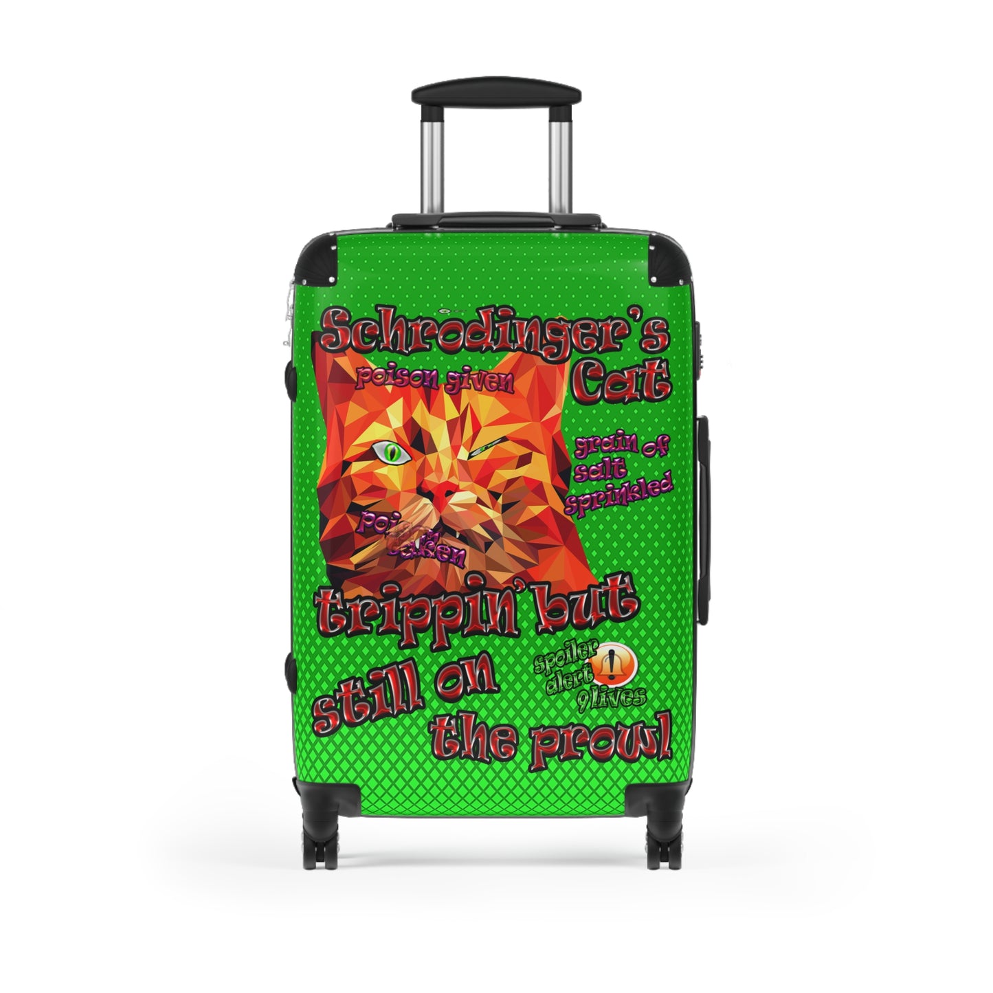 schrodinger's cat - Suitcase (logo green)