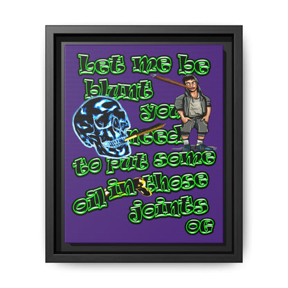 og - framed canvas art (purple)
