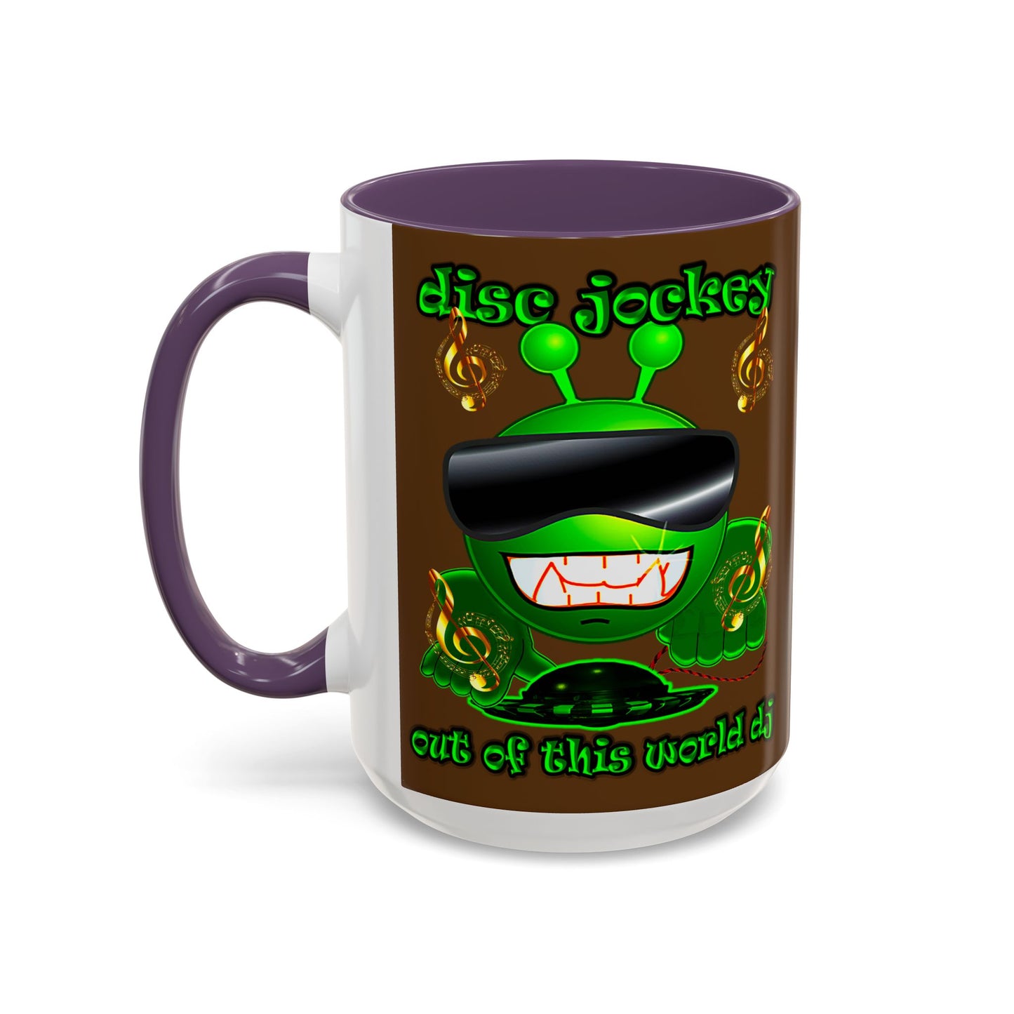 disc jockey - Accent Mug (brown)