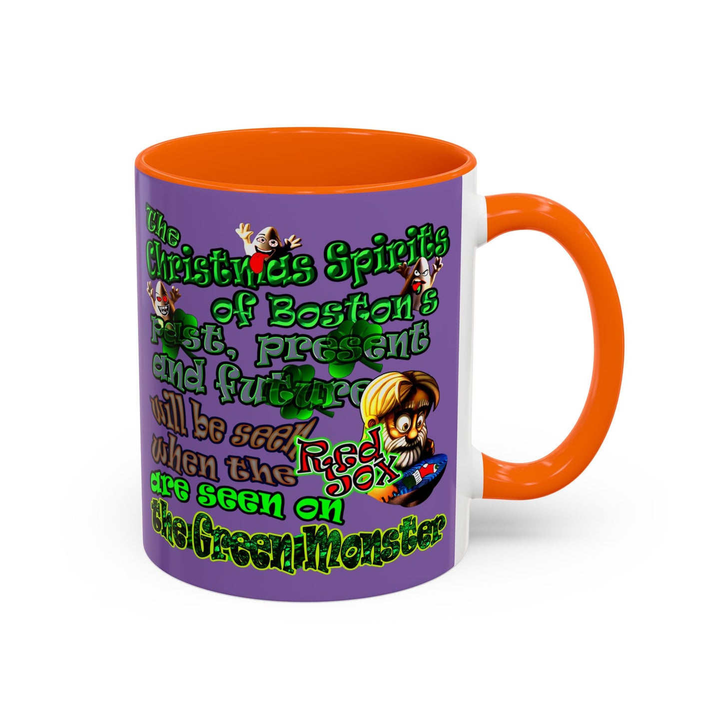 christmas spirits of boston - Accent Mug (light purple)