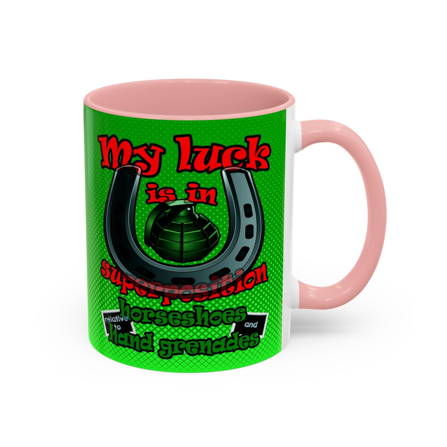 my luck - Accent Mug (logo green)