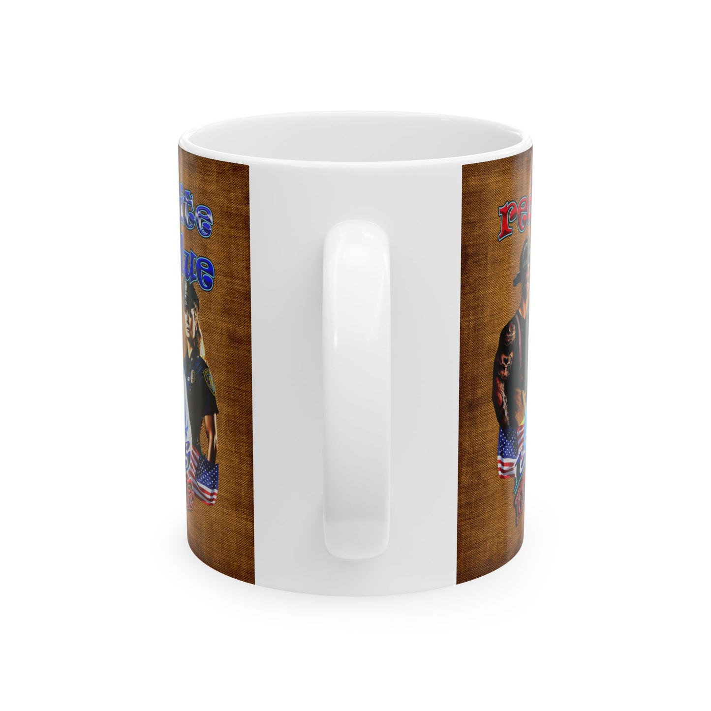 rw&b lives matter - White Mug (brown papyrus)