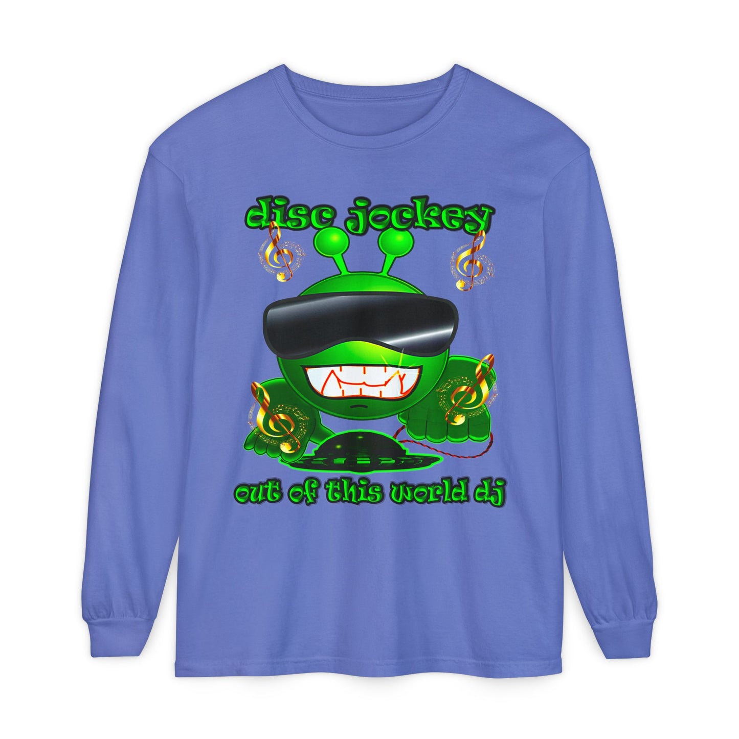 disc jockey - Unisex Garment-dyed Long Sleeve T-Shirt