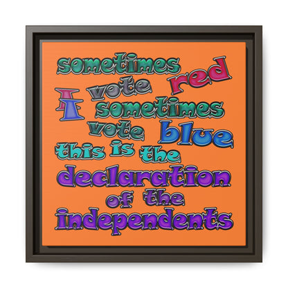 declaration of the independents - framed canvas art (crusta)