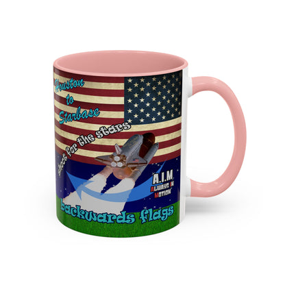 shoot for the stars - Accent Mug ('snoops' background)