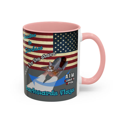 shoot for the stars - Accent Mug (dark grey)