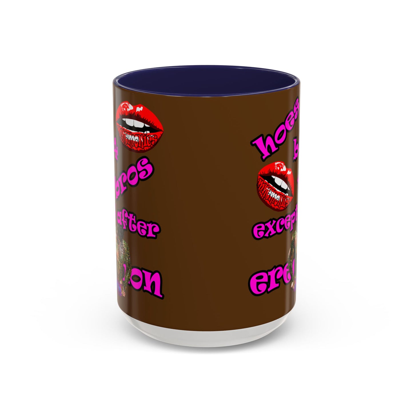 hoes b4 bros - Accent Mug (brown)