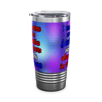 donkeys and elephants - Ringneck Tumbler, 20oz (purple wave)