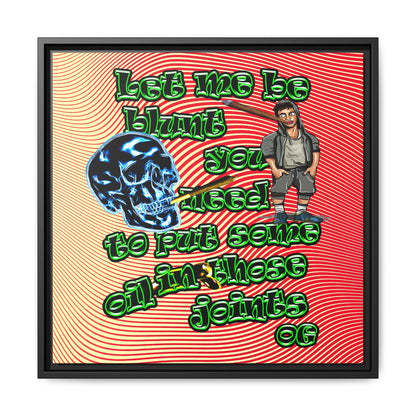 og - framed canvas art (yellow-orange wave)