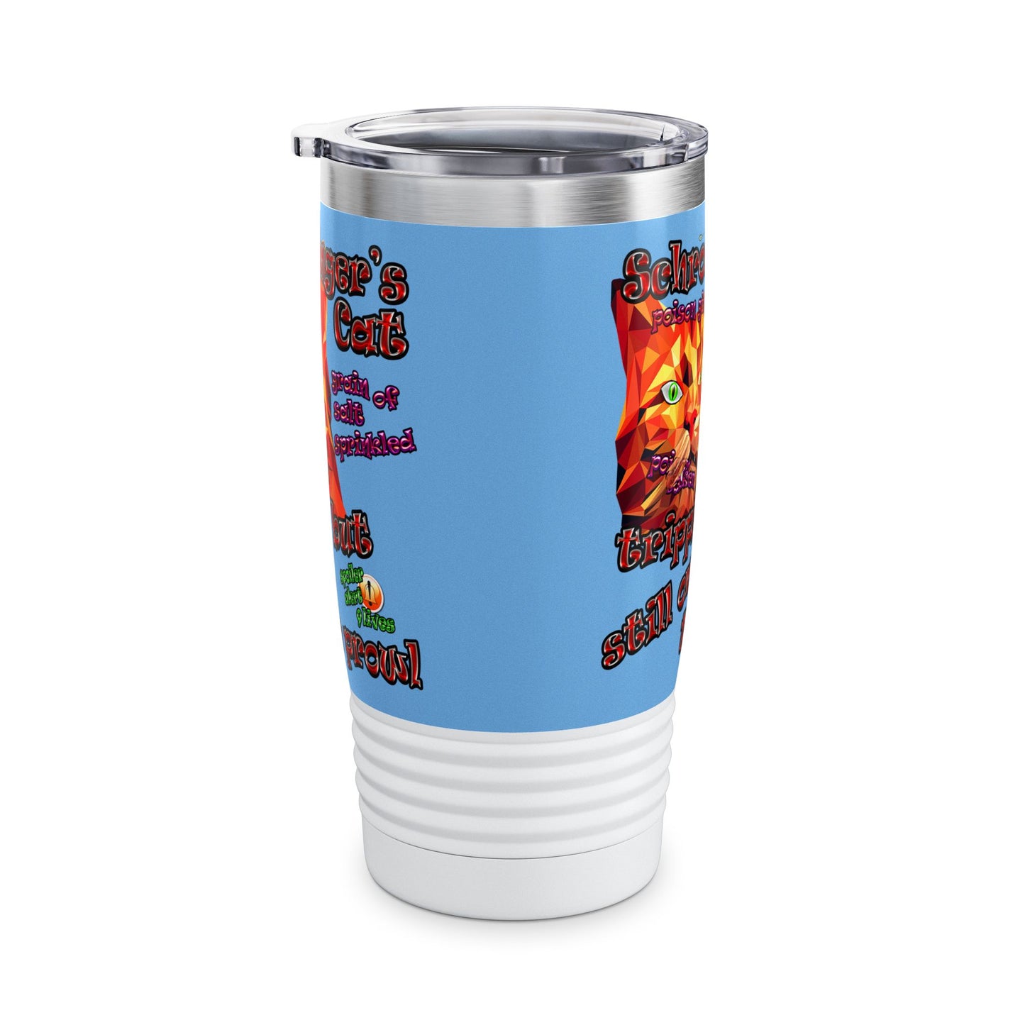 schrodinger's cat - Ringneck Tumbler, 20oz (light blue)