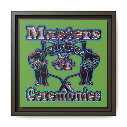 em cee squared - framed canvas art (green)