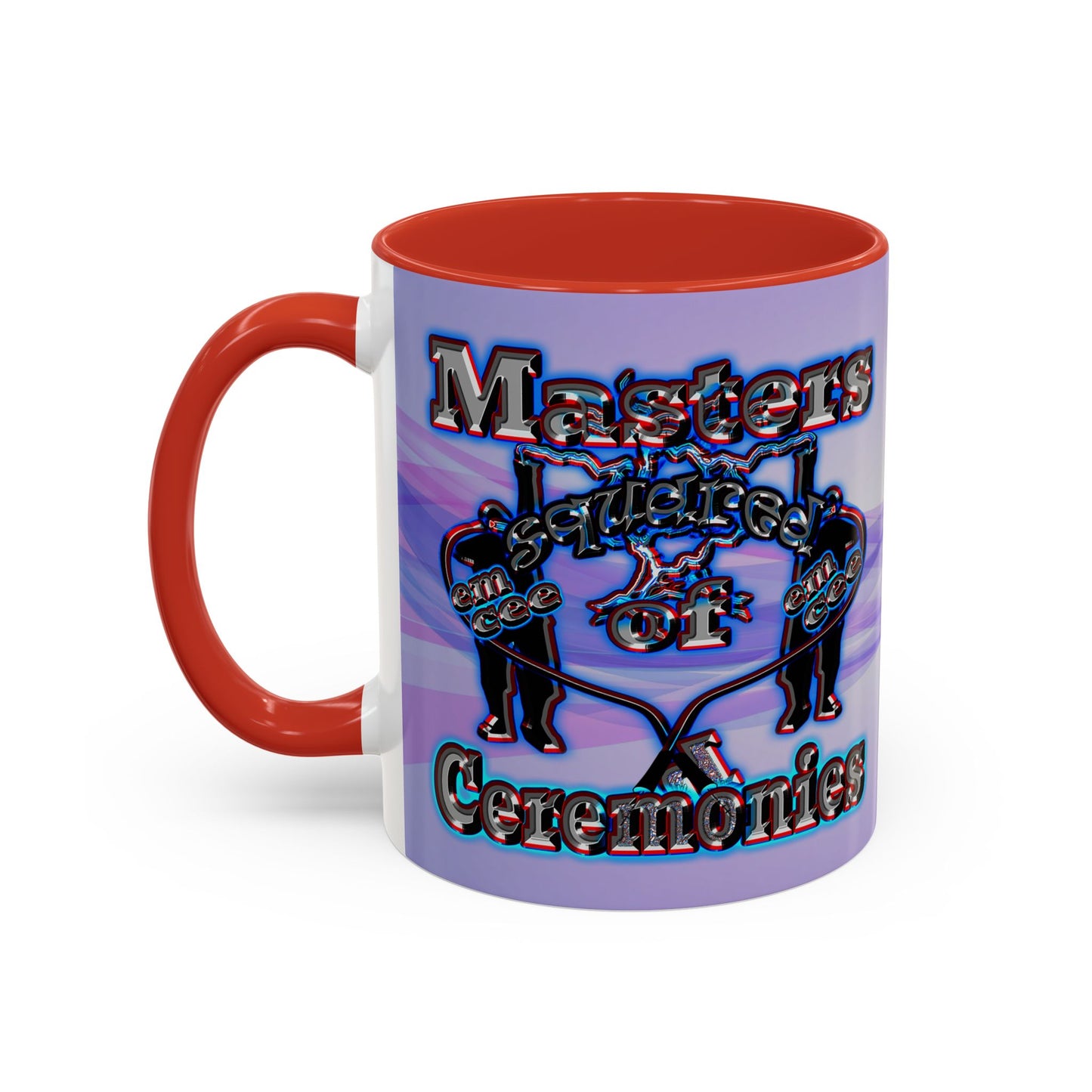 em cee squared - Accent Mug (light blue-pink wave)