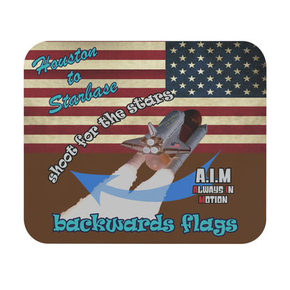 shoot for the stars - Mouse Pad (Rectangle) - (brown)