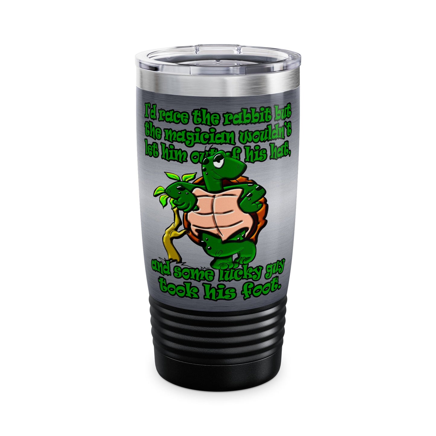 turtle race - Ringneck Tumbler, 20oz (brushed nickel)